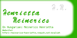 henrietta meinerics business card